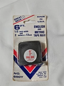 Vintage NOS Great Neck 6ft Maßband Made in USA Taschenformat 650Y - Bild 1 von 4
