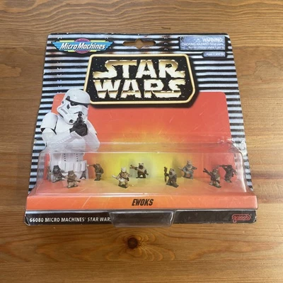 Vintage 1996 Star Wars Micro Machines Ewoks Figures Orange card  66080 - Image 1 of 4
