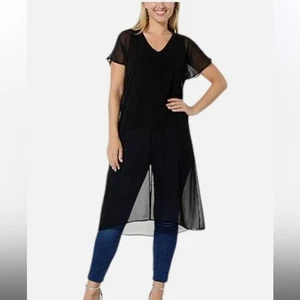 Colleen Lopez Maxi Tunic with Knit Underlayer - XS - Picture 1 of 1