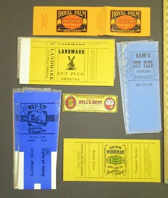 10 ETIQUETAS Y CAJA ANTIGUAS DE LATA DE TABACO, VARIAS. COLECCIÓN PUBLICIDAD. 10 ARTÍCULOS Foto 1 de 4