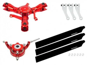 CNC Triple Carbon Plastic Blades Conversion Set (RED) - OMP Hobby M2 : MH-M2EX10 - Picture 1 of 1
