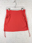 Columbia Skort Skirt Womens S Red Adjustable Drawstring Pull On Built In Shorts