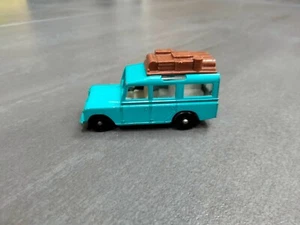 Matchbox Series Lesney No. 12 - Land Rover Safari. Blue, dark brown roof luggage - Picture 1 of 15