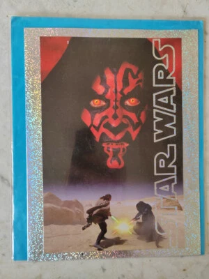 STAR WARS dart dark maul Greeting Card Neuf MINT sous blister enveloppe glitter - Photo 1/2