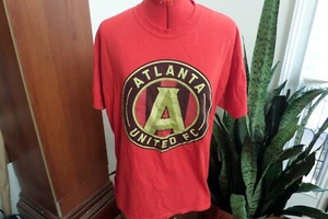 Classic ATLANTA UNITED FC - Team Logo Print T-Shirt - Size Large - Picture 1 of 3