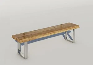 Sitzbank Baumkanten-Sitzbank , Eiche natur geölt, 180 cm - Bild 1 von 3
