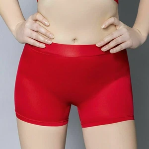 Womens Stretchy Underwear Glossy Panties Oil Shiny Boxer Shorts See-Through Sexy - Picture 1 of 20