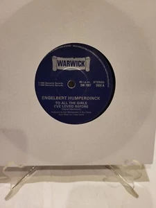 Warwick Records. To All The Girls I've Loved Before, by Humperdinck. 45RPM - Picture 1 of 3