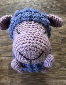 Soft Yarn Handmade Crochet Amigurumi ~ Purple Lamb Plush/Plushie Stuffed 11” - Picture 1 of 7