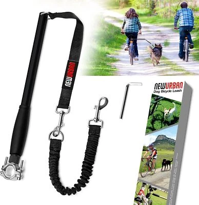 Correa de bicicleta para perros - Fácil instalación de quitar - Mango negro y negro Foto 1 de 4