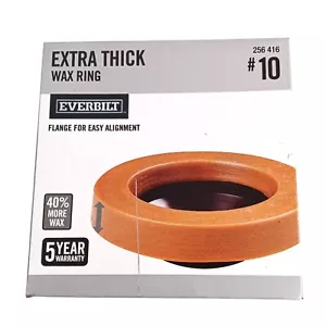 Extra Thick Reinforced Toilet Wax Ring w Plastic Horn & Zinc-Plated Bolts NEW - Picture 1 of 3
