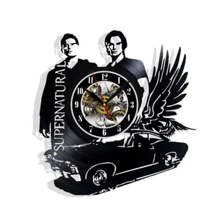 Supernatural Vinyl Wall Clock Gift Birthday Holiday Home Room Decor Design - Foto 1 di 5