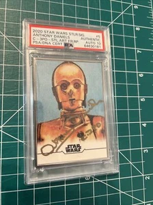 PSA 10 Auto Anthony Daniels Signed 2020 Topps Star Wars Stellar Sketch /100 - Picture 1 of 2