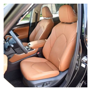 FOR 2001-2024 TOYOTA HIGHLANDER MOTOPTES CUSTOM CAR SEAT LEATHER COVERS DURABLE - Picture 1 of 31