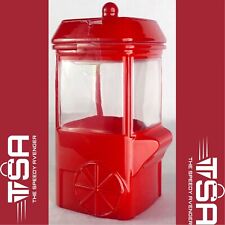 Valentine's Day Red Glass Ceramic Popcorn Machine Canister like Rae Dunn Target