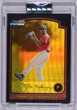 2003 Bowman Chrome 44 Francisco Rodriguez Gold Refractor 165/170 Sealed