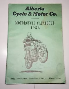 ALBERTA ZYCLE & MOTOR CO MOTORRAD KATALOG 1958 KANADA BSA NORTON - Bild 1 von 8