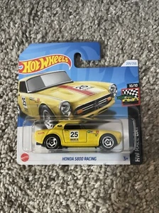 Hot Wheel SHORT CARD 2024 HW RACE DAY HONDA S800 RACING YELLOW 10/10 - Picture 1 of 2