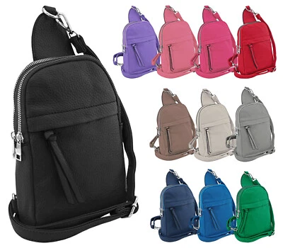 ESLEE + Damen Tasche Handtasche Cross Body Bag Citybag Leder-Optik - 1659