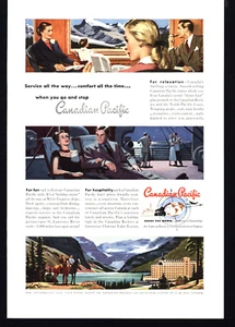 1950 CANADA CANADIAN PACIFIC TRAIN VINTAGE PRINT AD - Bild 1 von 1