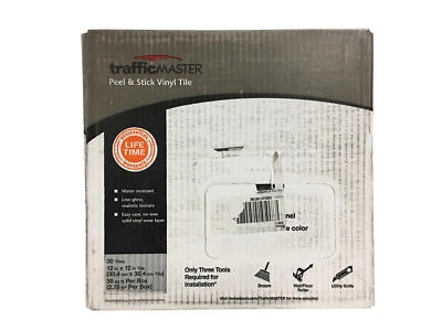 Паркет TrafficMaster A4265 серый деревянный плитка 12 x 12 дюймов (30 в коробке) - Изображение 1 из 3