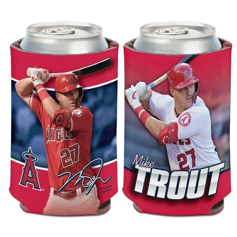 MIKE TROUT LOS ANGELES ANGELS SOFT FOAM CAN BOTTLE COOZIE KOOZIE COOLER HOLDER Cover