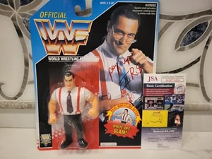 IRS IRWIN R SCHYSTER SIGNED Hasbro Action Figure Blue Card WWE/WWF JSA COA RARE - Picture 1 of 8