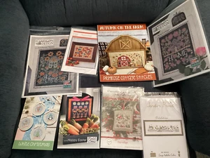 HANDS ON DESIGN, PRIMROSE COTTAGE STITCH PATTERNS & OTHERS ~ LOT OF 8 ~BRAND NEW - Picture 1 of 1
