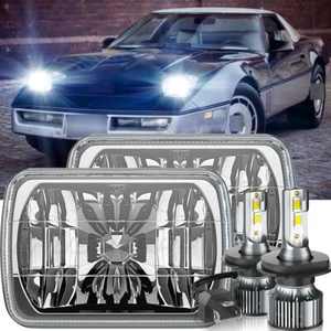 For Chevy Corvette C4 1984-1996 pair 5x7 7x6 LED Headlights projector Hi-Lo Beam - Picture 1 of 12