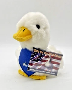 Aflac Plush Duck White With Blue Bandana + Vote for the Aflac Duck Pinback READ - Picture 1 of 7