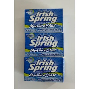 Irish Spring Deodorant Soap Moisture Blast with Hydro beads lot of 3 - Picture 1 of 2