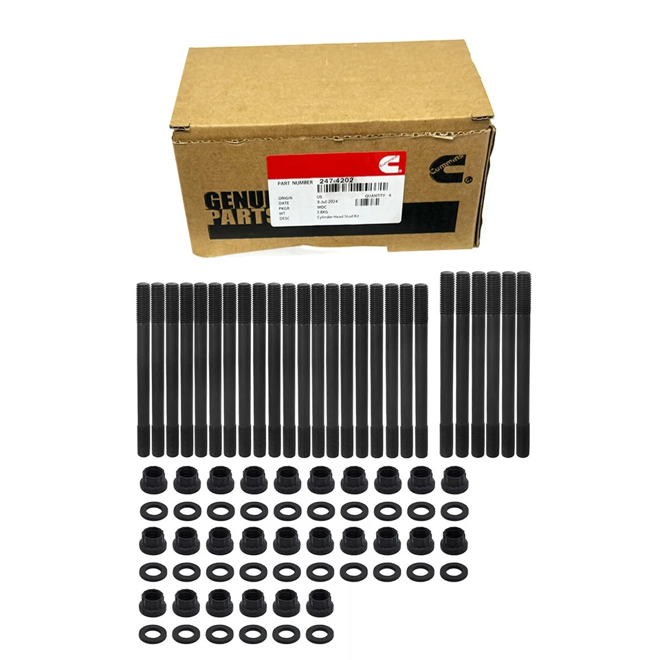 Cylinder Head Stud Kit 247-4202 For 1998-2018 Dodge Cummins 24v Diesel 5.9L 6.7L