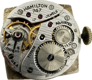 Orologio da polso Vintage Hamilton 17 Gioiello Meccanico Uomo Movimento USA Corsa - Foto 1 di 3