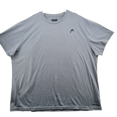 Head Hypertek Men's Size 4XL Solid Gray Tennis Athletic Crew-Neck T-Shirt - Image 1 of 4