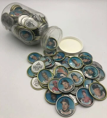 (200)x 1987 Topps MLB Baseball Player Coins Assorted Lot in Collector Jar - Image 1 of 4