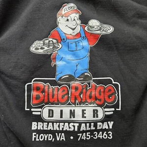 Blue Ridge Diner Floyd, VA Virginia Black Hoodie Sweater Adult Men's Size XL - Picture 1 of 8