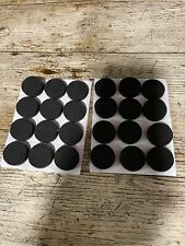 Rubber Furniture Pads, Black, 2.54 cm Round, 36 pcs