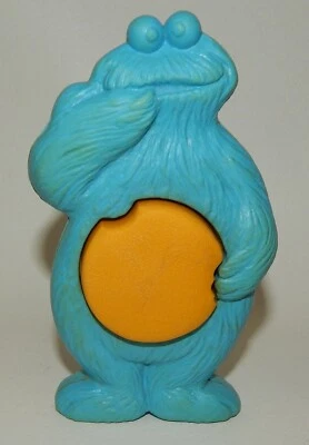 1979 Gabriel CBS Cookie Monster brinquedo chocalho e guincho - Imagem 1 de 3