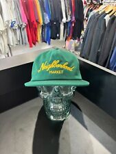 Neighborhood Market Yellow Spell Out Green Snapback Hat
