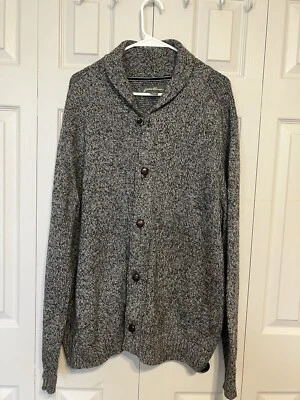 Suéter Tejido Eddie Bauer Para Mujer Talla XL Gris Botón Frontal Mezcla Lana Otoño Cálido Foto 1 de 4