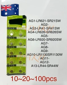 batteries AG0 AG1 AG2 AG3 AG4 AG5 AG6 AG7 AG8 AG9 AG10 AG11 AG13 SR621SW LR41 - Picture 1 of 4
