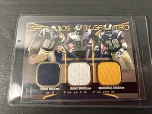 Torry Holt Isaac Bruce Marshall Faulk 2004 Fleer Authentix Tailgate Trios Rams /25 - Bild 1 von 4