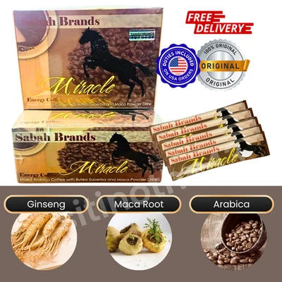 GENUINE 1X Miracle Coffee Sabah Brands 20 Sachets x 20g Men Women Energy Booster - Image 1 of 4