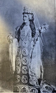 1908 Vintage Zeitschrift Illustration Lady Randolph Churchill als Kaiserin Theodora - Bild 1 von 2