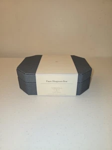 NWT Faux Shagreen Box Blue Threshold™ designed with Studio McGee Size Small - Picture 1 of 4