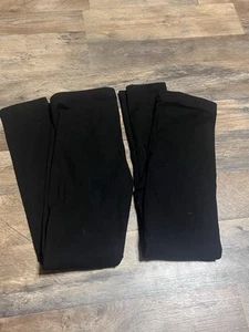 Old Navy Kids 10/12 Black Ribbed Leggings - 2 pairs - Picture 1 of 3