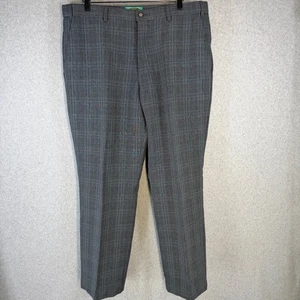 Pantalones de vestir Haband's para hombre gris azul a cuadros talla 40 cintura ajustable para siempre - Imagen 1 de 10