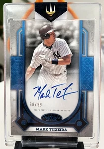 2024 Topps Tier One Blue Foil Mark Teixeira /99 (PPA-MT) (On Card) - Picture 1 of 2