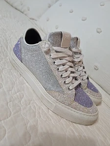 P448 pattinatore donna Soho Melrose glitter basso Italia taglia 39 US 8,5 viola - Foto 1 di 10