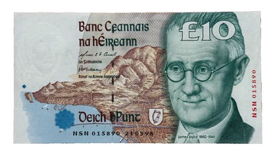 Ireland 1998 10 Pounds Nice AU - UNC Note - Image 1 of 2
